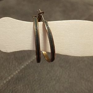 Glitter & gold hoop earrings